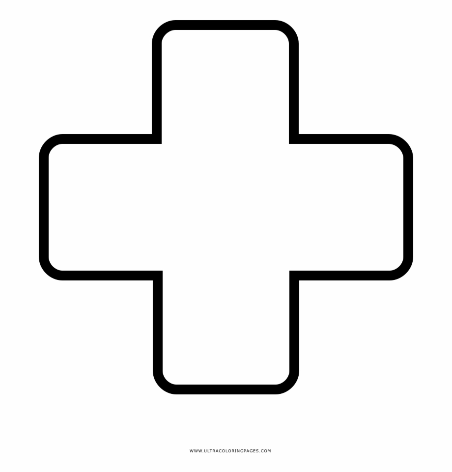 Medical Cross Coloring Page Cross