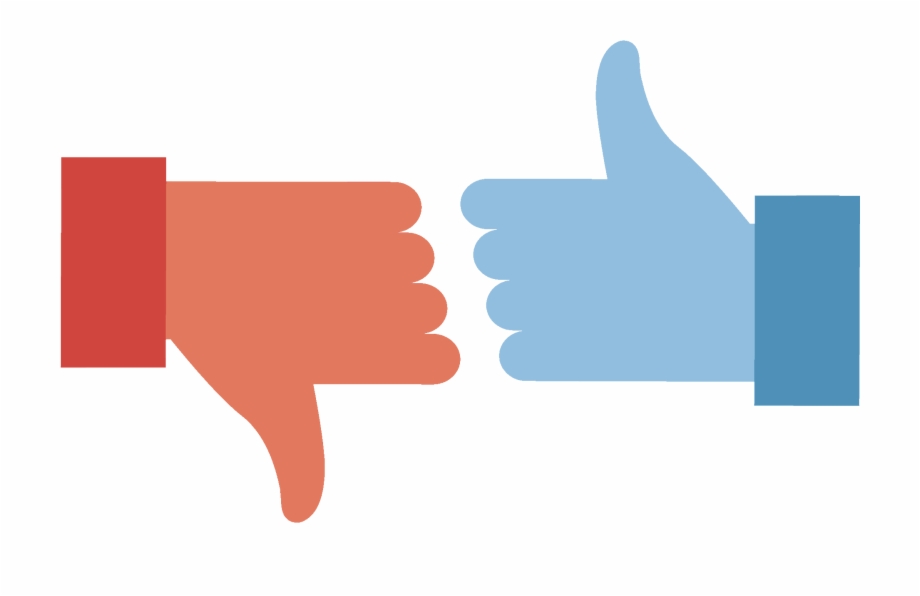 transparent background thumbs up and down clipart

