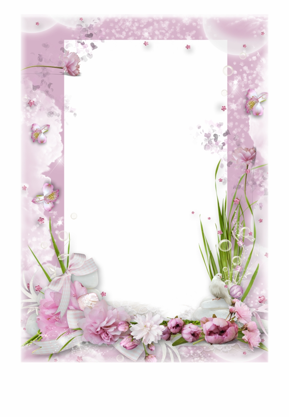 real flower photo frames

