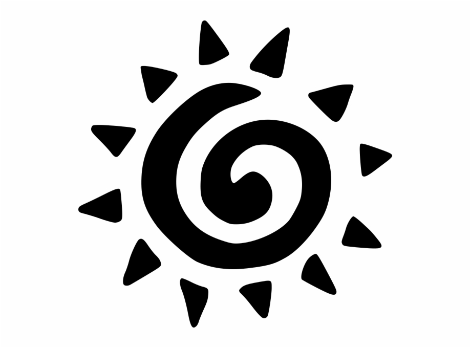 Sunlight Drawing Tribal Circle Of Life Symbol Lion