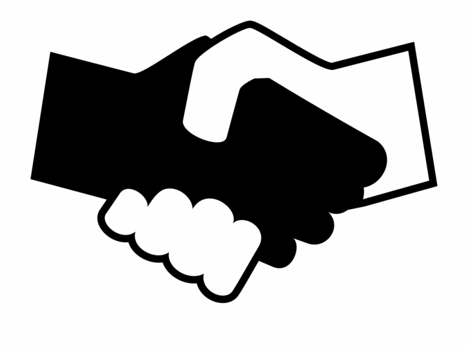 Black And White Shaking Hands Comments Simbolo Darse