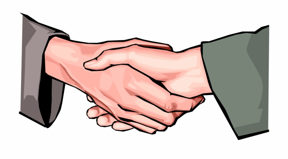 Associates Shake Hands In Greeting Or Agreement