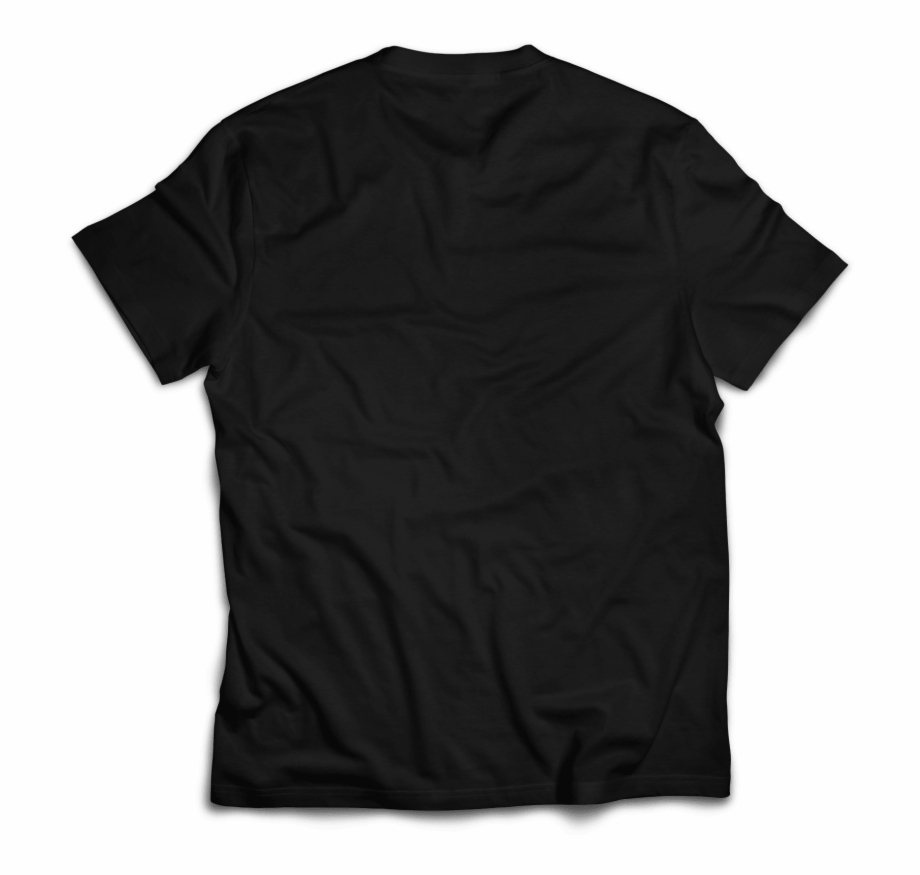 T Shirt Back Short Sleeve Mens Black Shirt