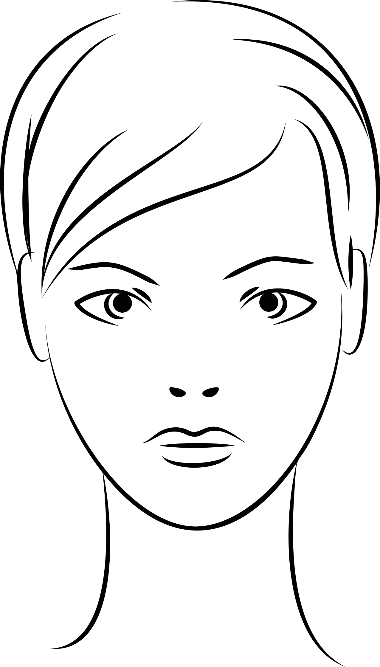 clip art female face
