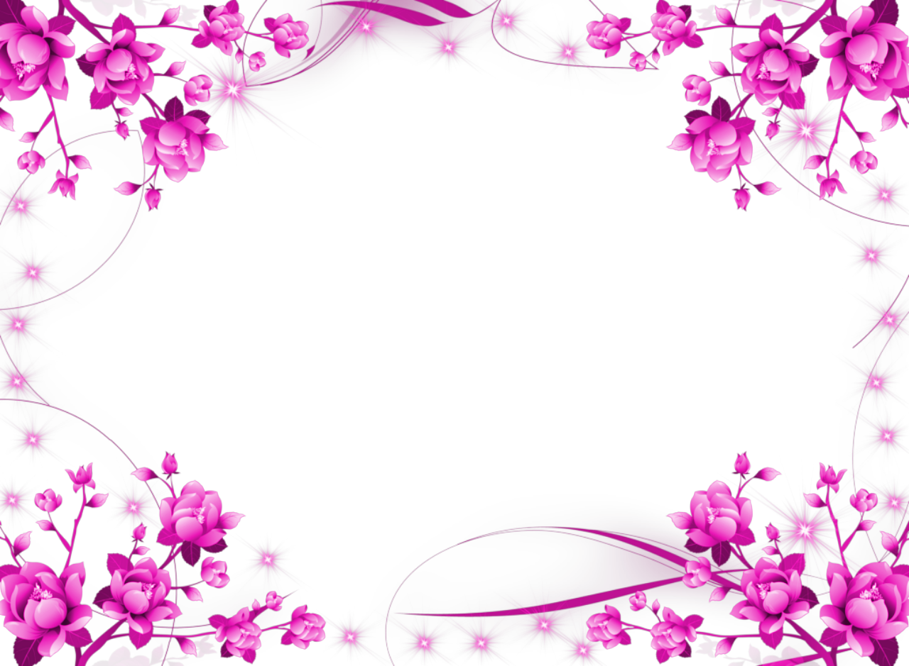 Pink Floral Border Png Image Transparent Pink Floral
