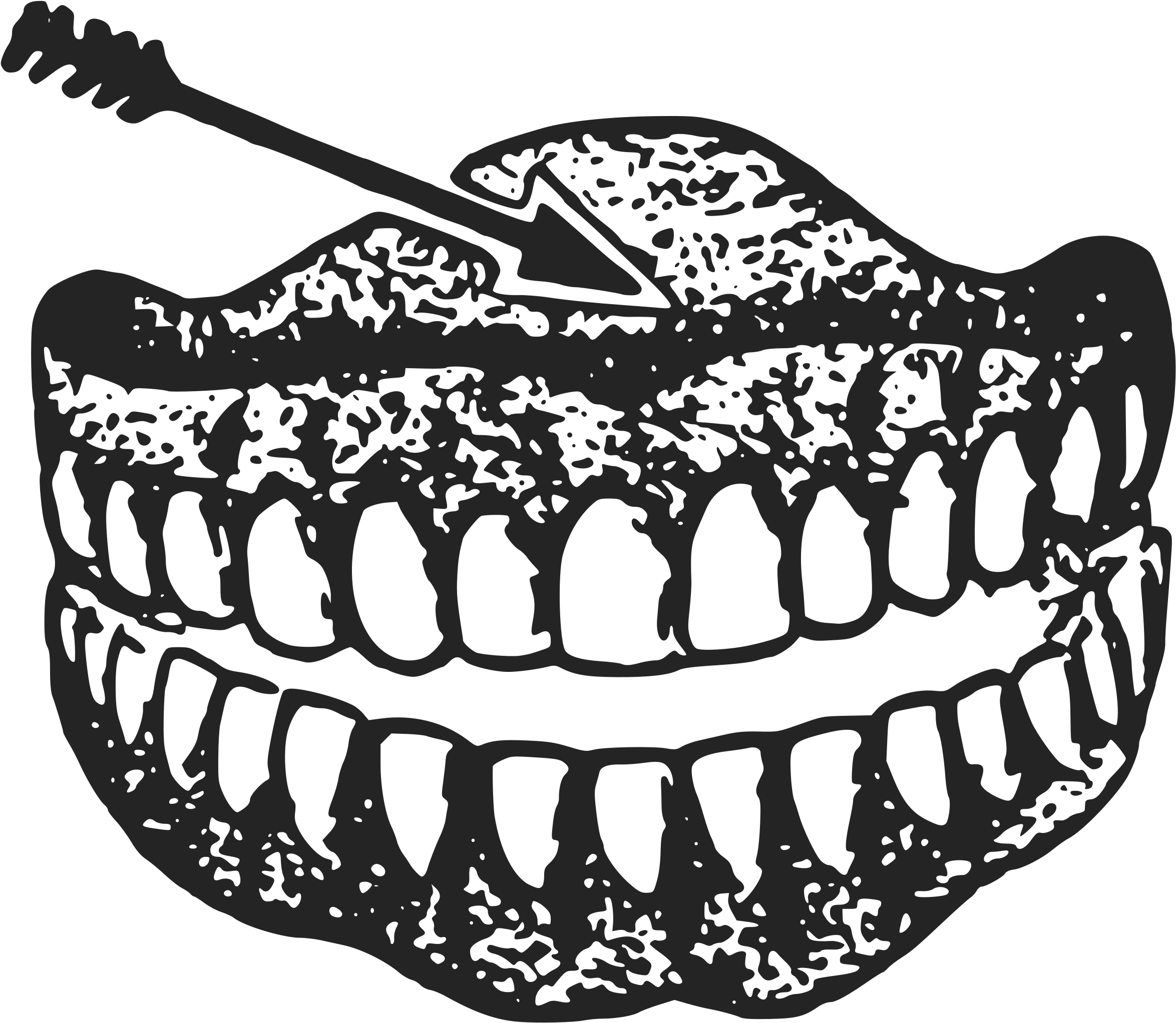 Collection of Teeth Clipart Black And White (22) .