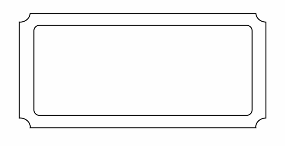 Template Black White One Border Png Image Ticket