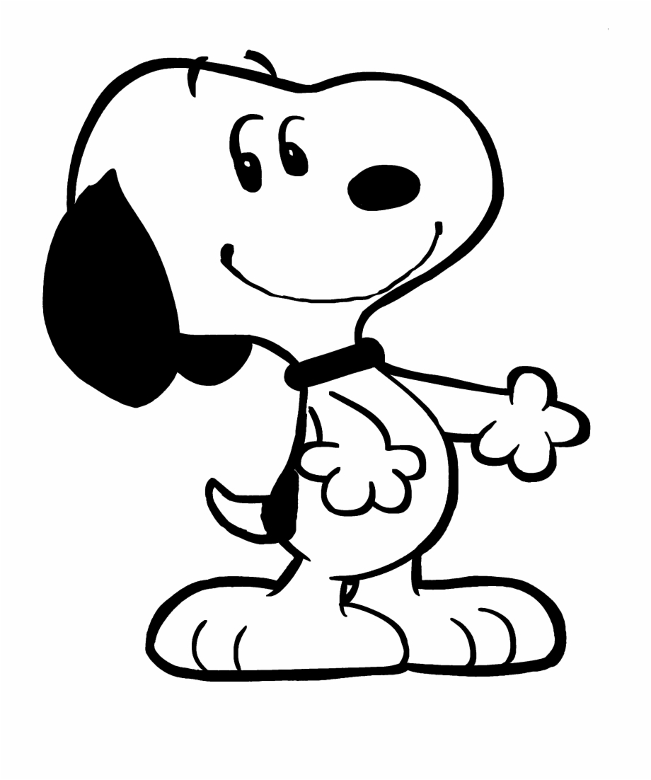 Snoopy Clipart Black And White.