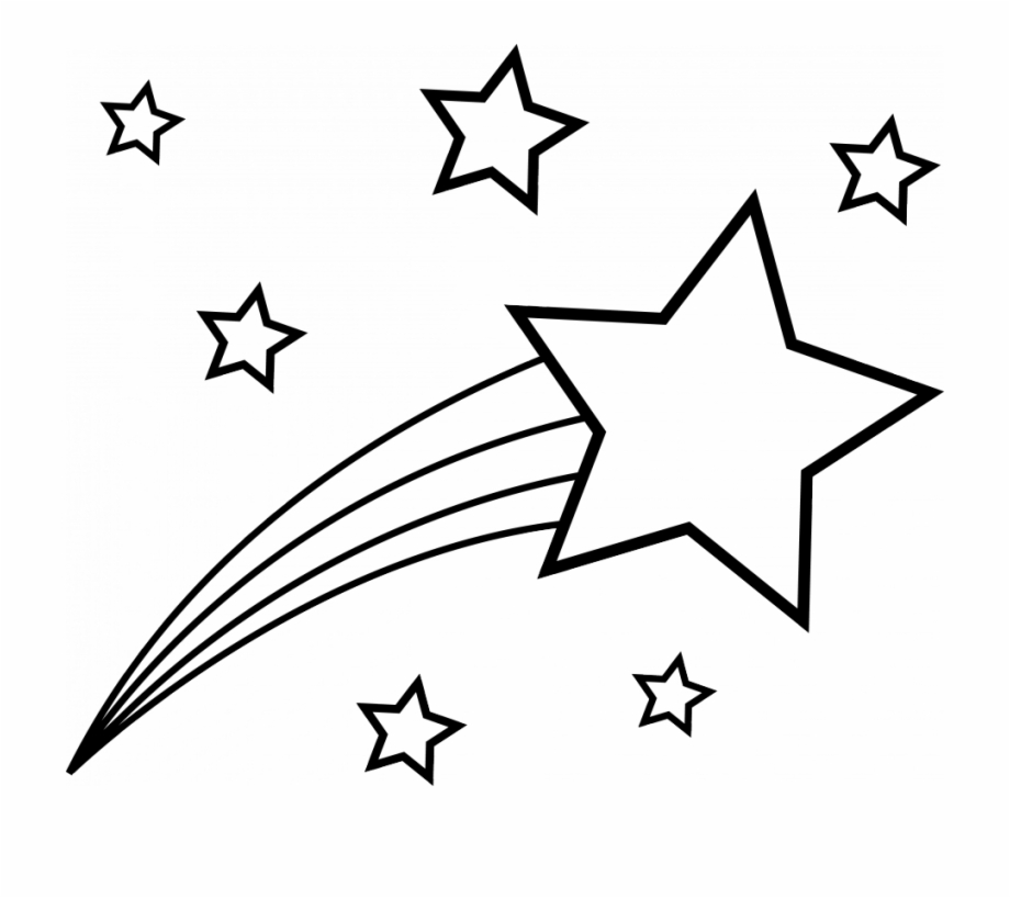 shooting star colouring page
