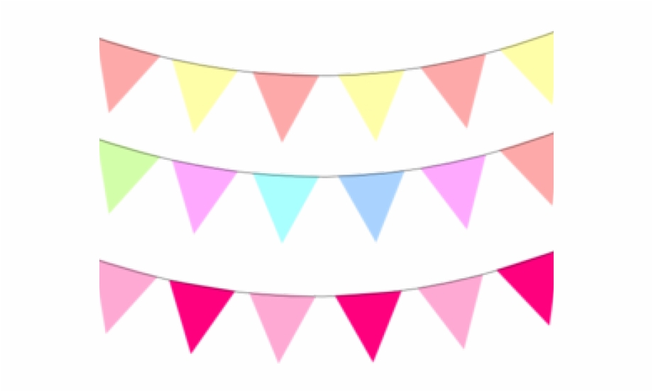 Bright Clipart Flag Banner Pastel Party Banner Clipart