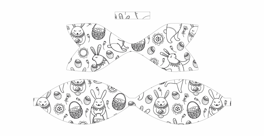 Black And White Bunnies Png Motif