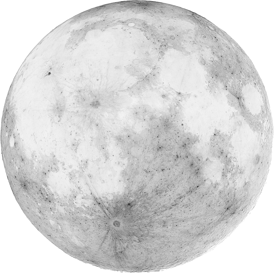 Full Moon White Background