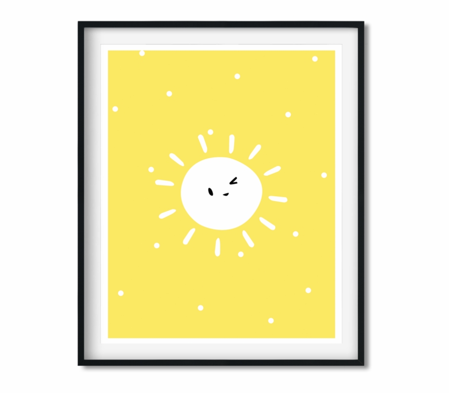 Happy Sun Poster Circle