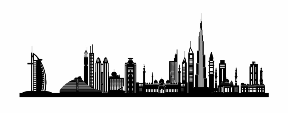 Dubai Silhouette Clip Art City Building Dubai Building