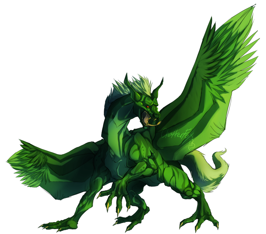 Update Green Flying Dragon Monster Illustration - Clip Art L