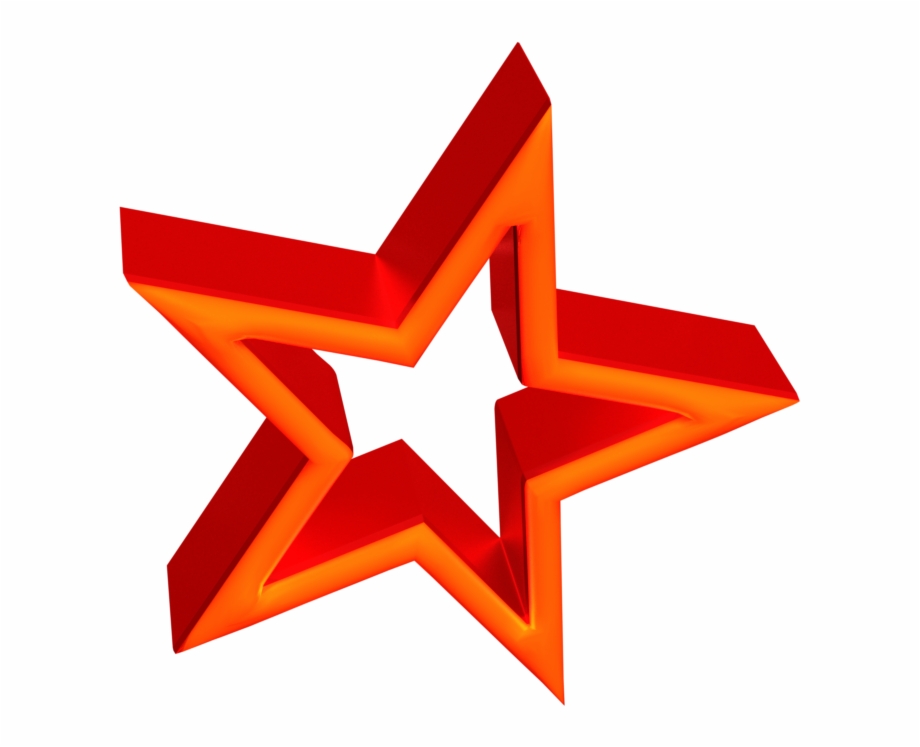 3D Red Star 3D Red Star Png
