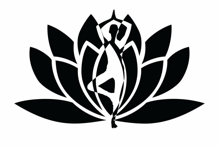 Free Clipart Of A Silhouetted Woman Doing Yoga
