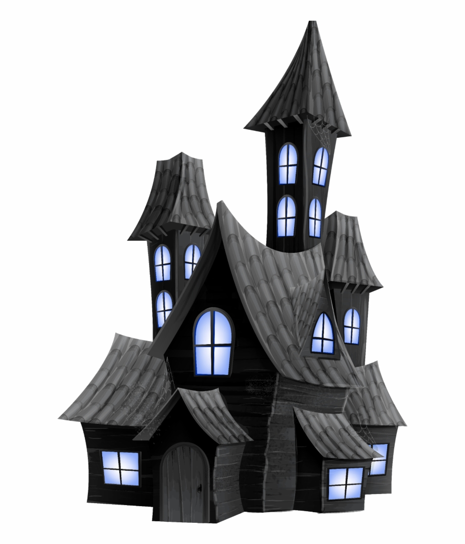 Mq Black House Scary Horror Darkness Halloween Clipart
