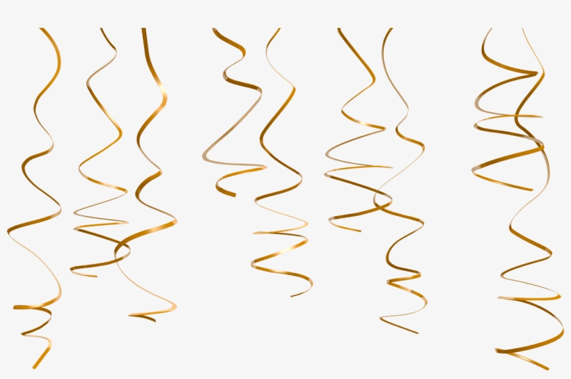 Gold Streamers Png