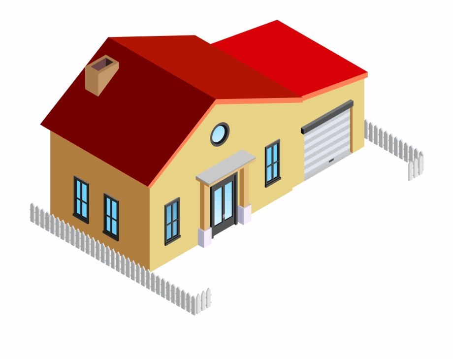 House With Fence Png Clip Art