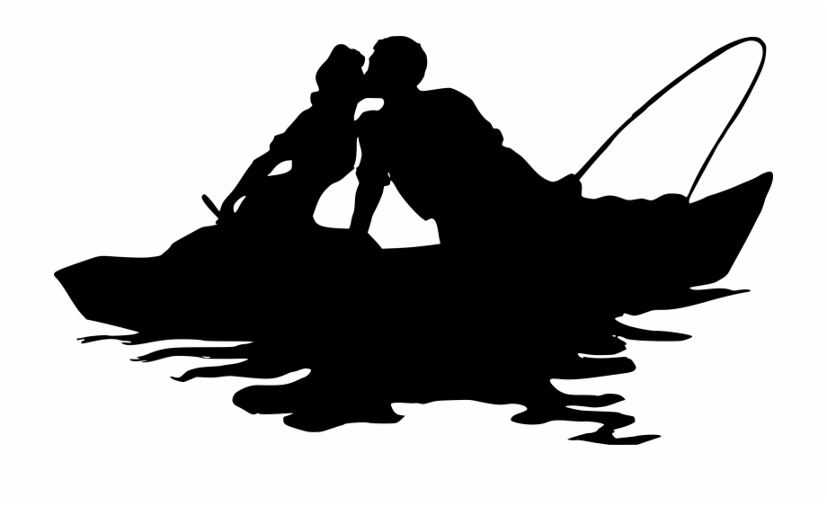 Fishing Boat Clipart Silhouette Fishing Couple Silhouette