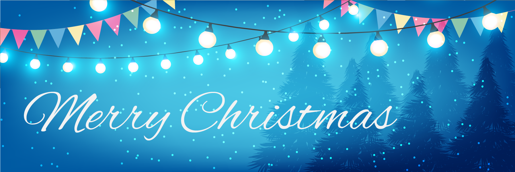Christmas Banner Blue Christmas Party Banner