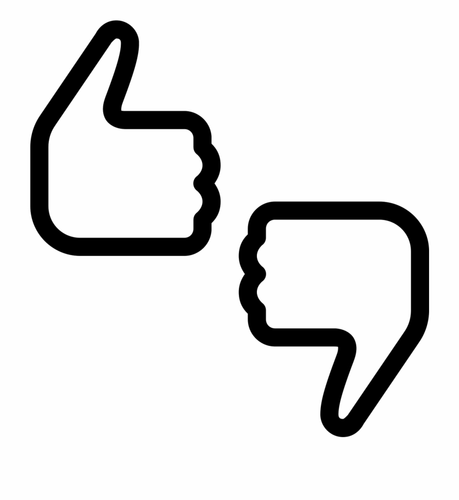 Thumb Vector Line Thumbs Up Down Icon