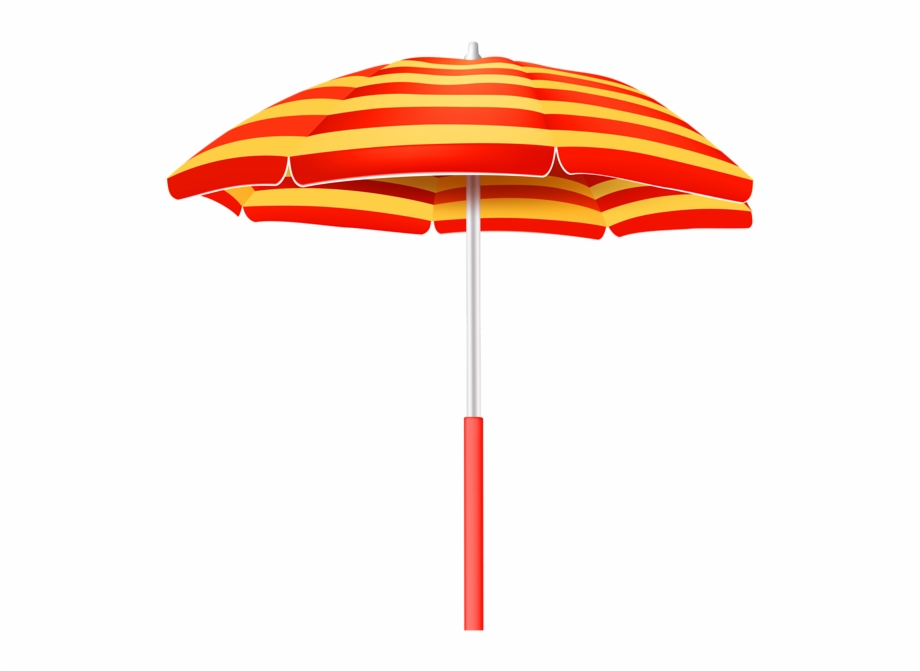 Beach Umbrella Png Image With Transparent Background Red