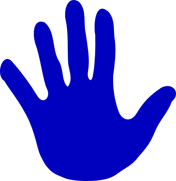 Handprint Clipart Large Hand Left Hand