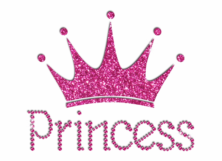 Crown Princess Transparent Pink Glitter Crown Clipart