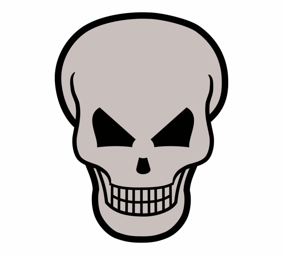 Evil Transparent Skull Crossbones Easy Halloween Skull Drawings