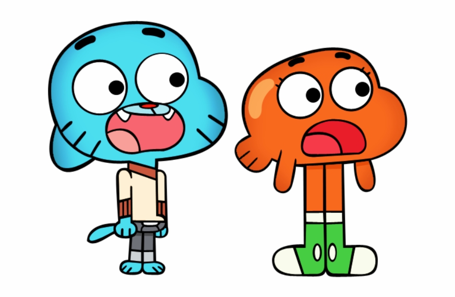 Darwin And Gumball Looking Shocked Edj702 Gumball And