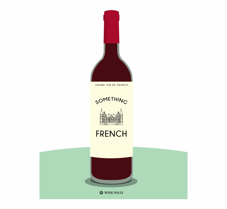 French Wine Bottle Glass Bottle