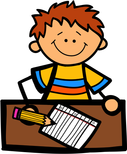 Math Clipart Kid Writing Clipart