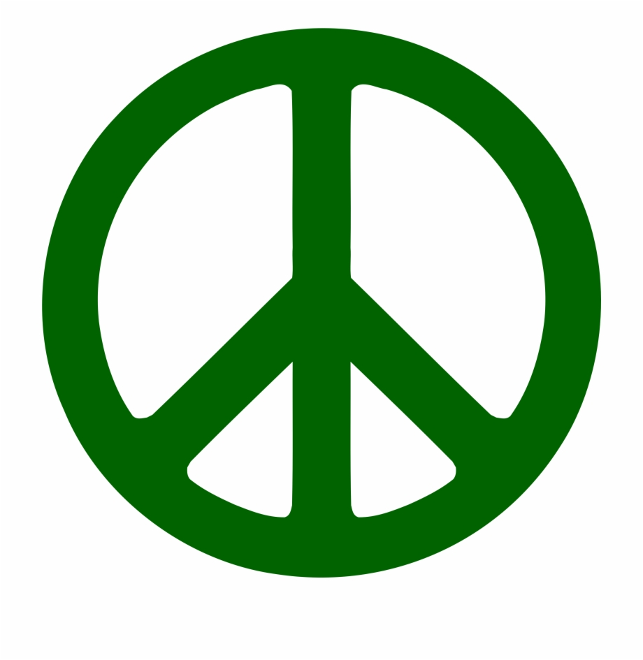 Green Peace Symbol Peace Sign Clipart