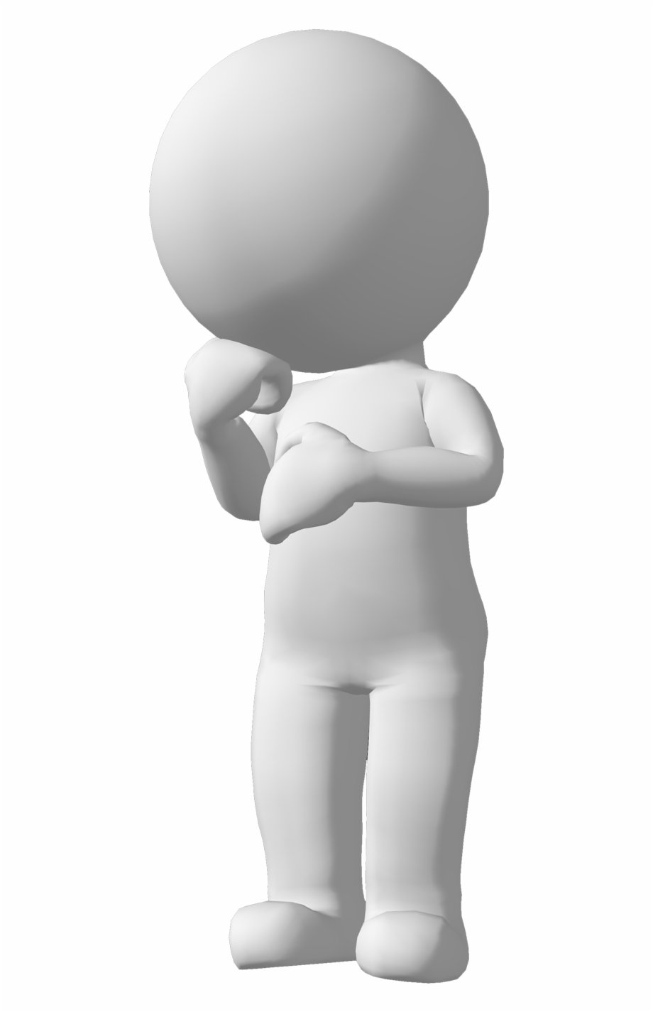 Collection Of Free Person Transparent White 3D Man