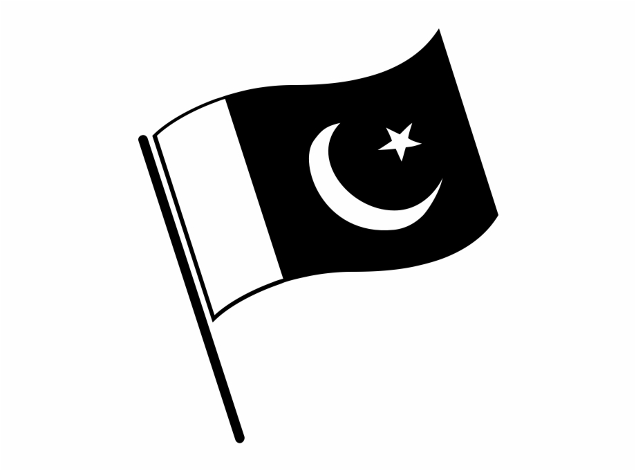Pak Flag Black And White