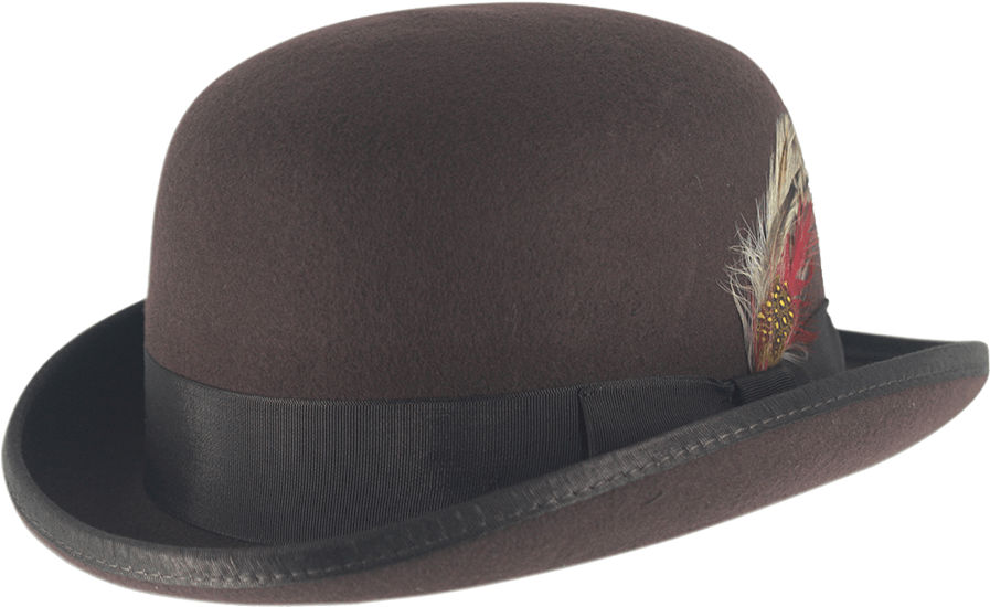 Brown Wool Bowler Hat By Gamble Gunn Bowler