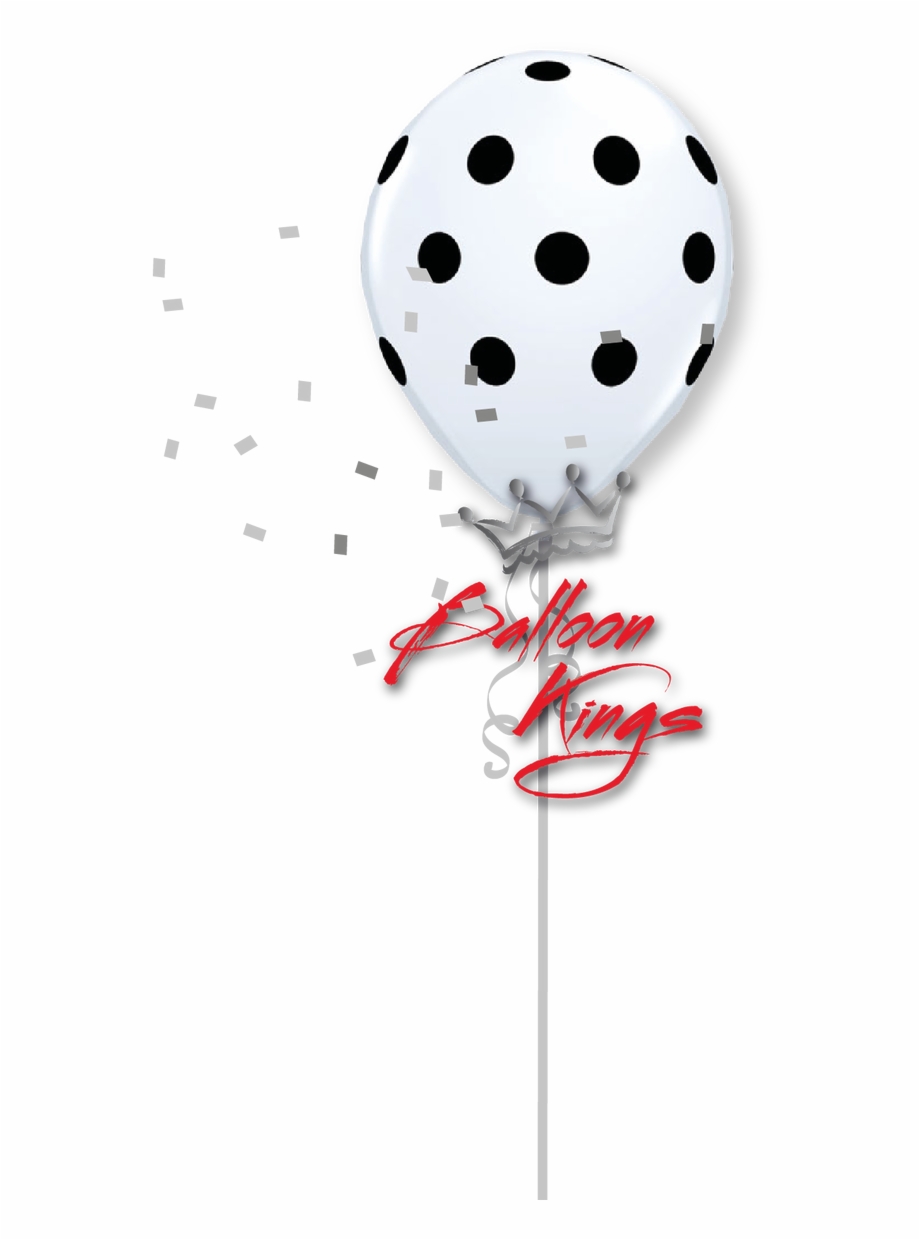 11In Black And White Polka Dots Balloon