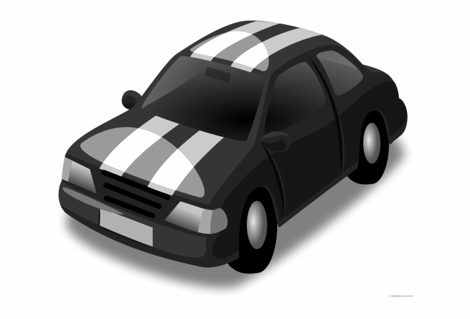 Black And White Race Car Png
