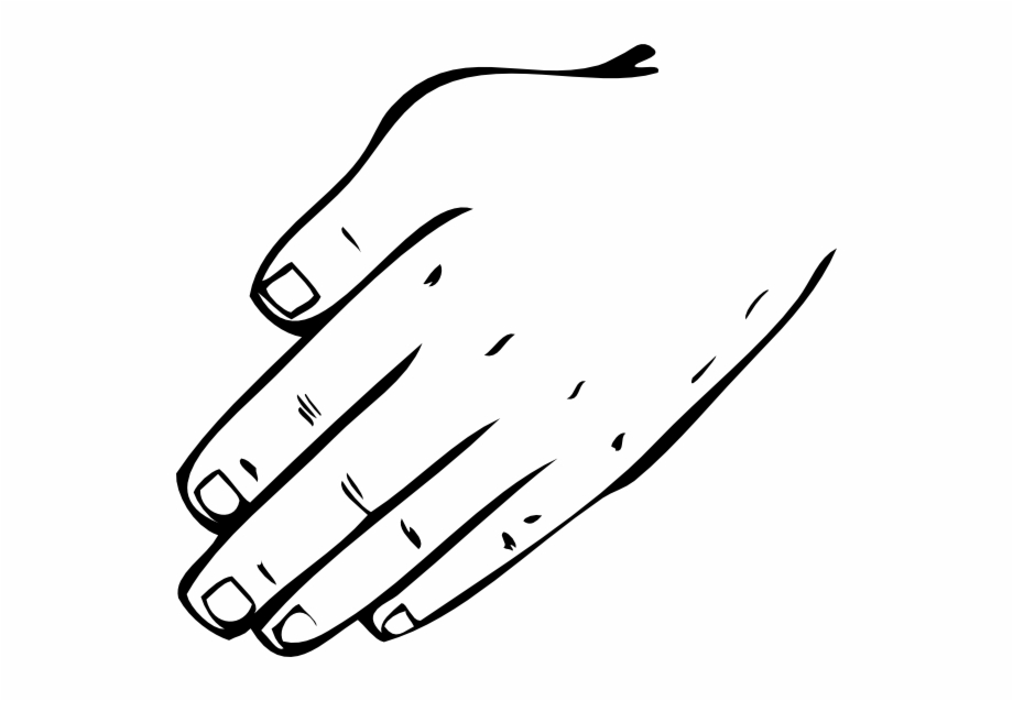 back of hand clipart
