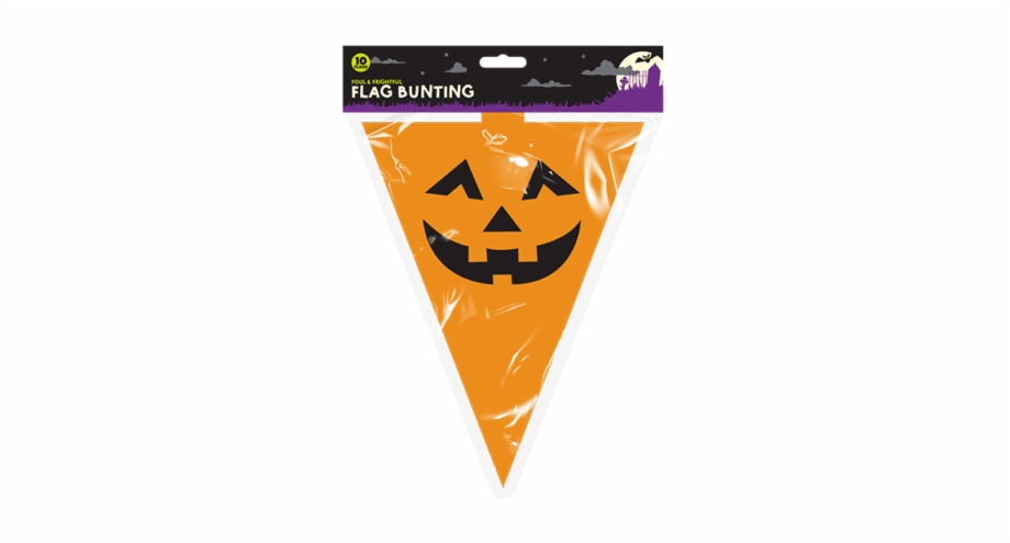 10 Flags Halloween Pumpkin Bunting Banner Party String