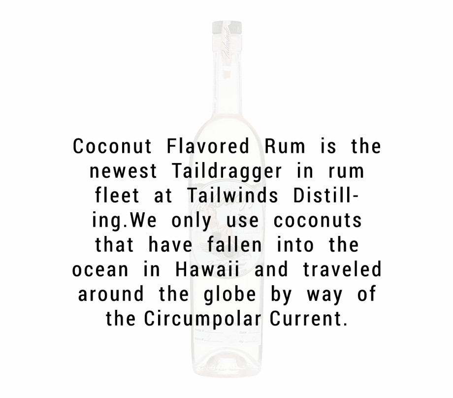 Tailwinds Taildragger Torched Coconut Rum 750Ml Glass Bottle