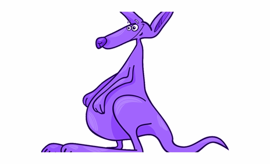 Kangaroo Clipart Purple Kangur Rysunek