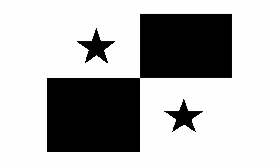 Flag Of Panama Logo Black And White Symmetry