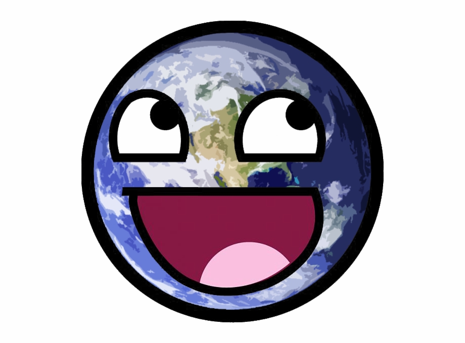 Epic World Planet Open Mouth Happy Face