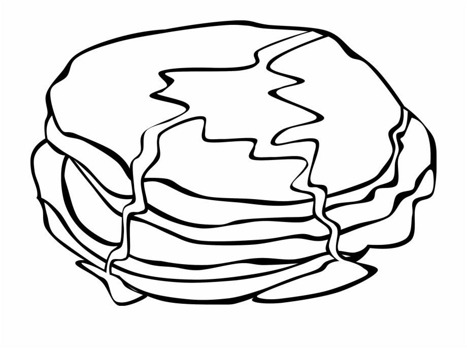pancake clipart black and white
