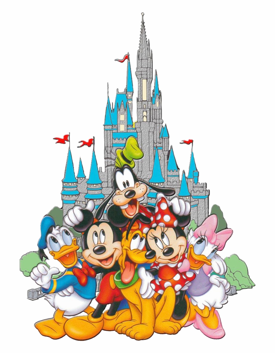 Fab 6 Castle Disney Characters Transparent Background