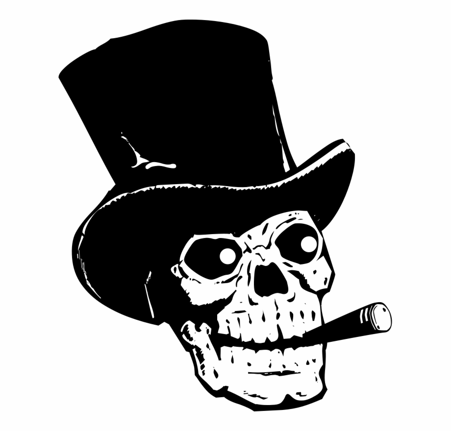 Free Clipart Skull Top Hat Smoking