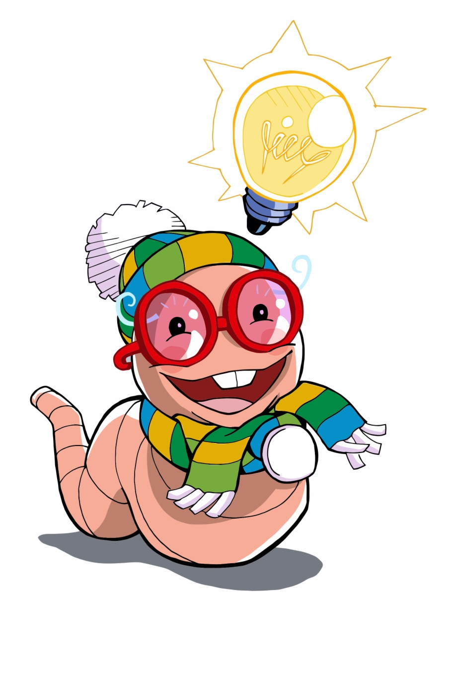 Nerdy Worm Icons Png Nerd Cartoon Characters Png